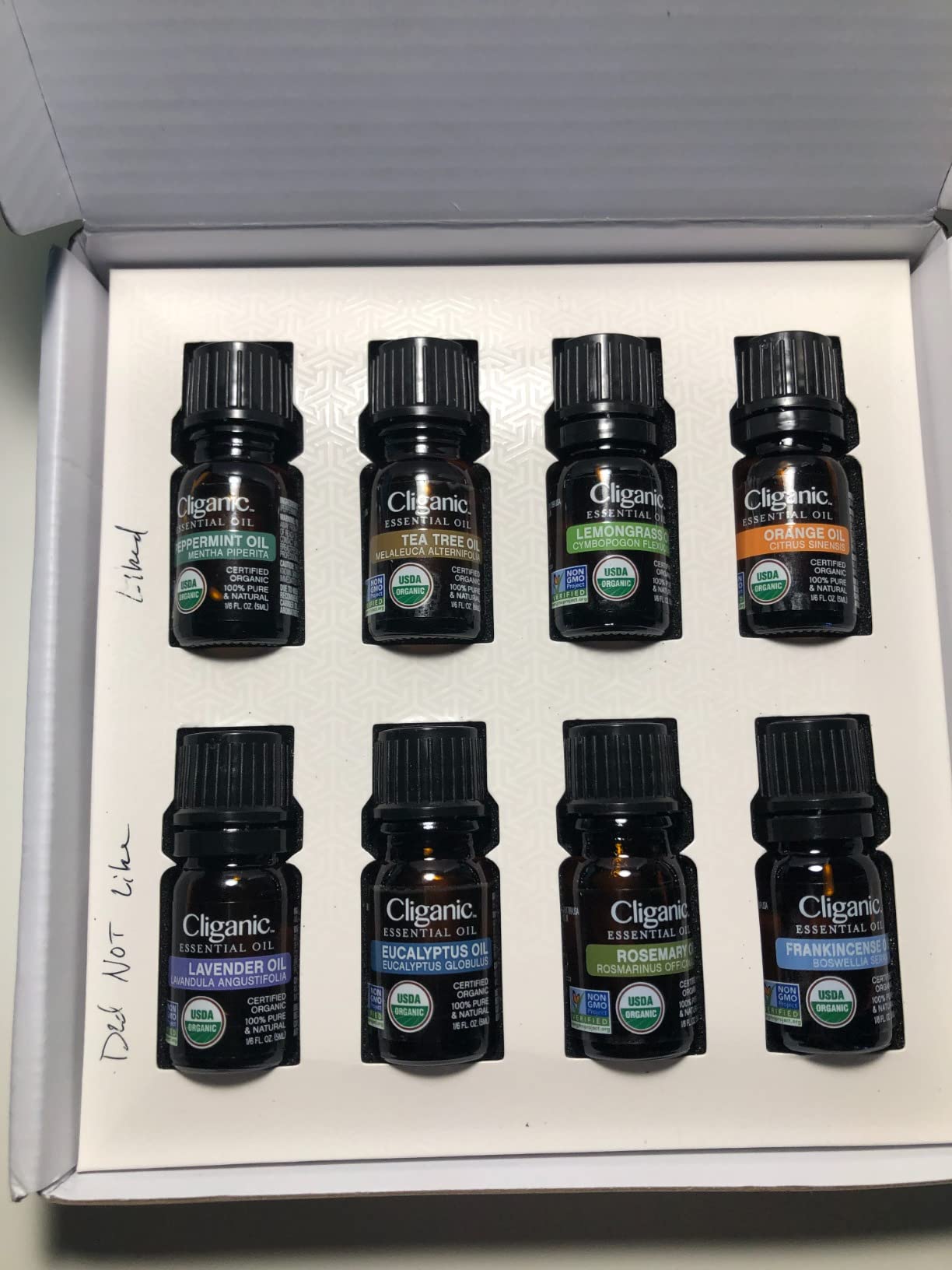 Cliganic Organic Aromatherapy Essential Oils Gift Set (Top 8 - The Iconics), 100% Pure - Peppermint, Lavender, Eucalyptus, Tea Tree, Lemongrass, Rosemary, Frankincense & Orange customer photo 2