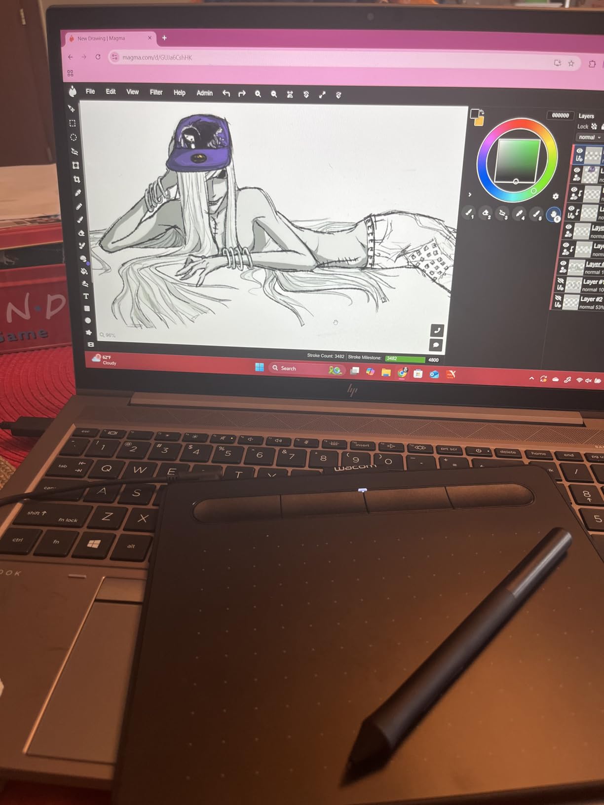 Wacom Intuos Small, Wired Graphic Drawing Tablet with Pen + Software | Battery-free pen, 4 ExpressKeys for shortcuts, works with Mac, Windows & Chromebook; Ideal for creators, students & teachers customer photo 2