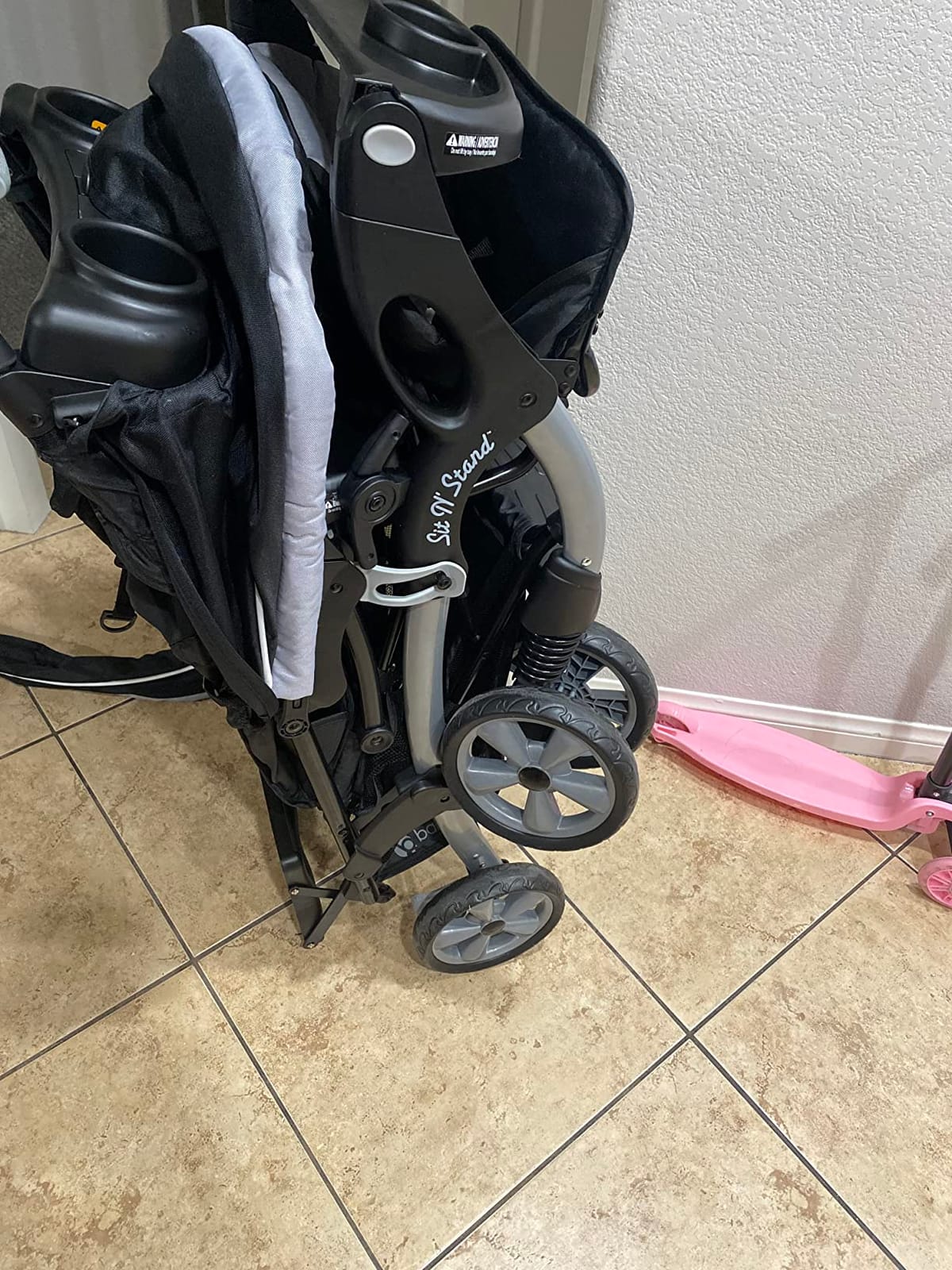 Baby Trend Double Infant and Toddler Stroller w/ Harness and Basket, Sit N' Stand, Stormy - Convertible Twin and Tandem Strollers for Babies customer photo 1