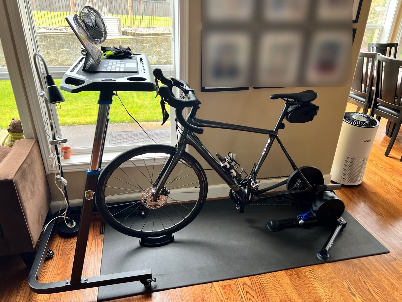 RAD Cycle Products Adjustable Bike Trainer Fitness Desk Portable Workstation Standing Desk with Non-Slip Laptop Holder and Lockable Wheels customer photo 1