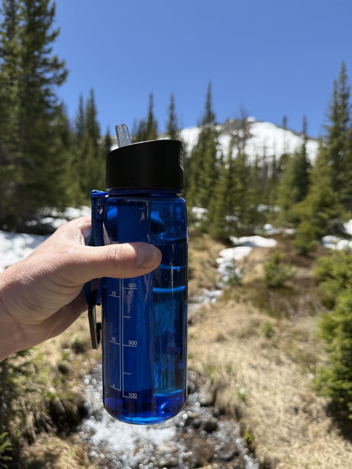 Survimate 5-Stage 0.01μm Ultra-Filtration Filtered Water Bottle, BPA-Free Material, NSF/ANSI 42 Certified, Portable Water Filter Bottle for Survival, Camping, Hiking, and Emergency Use customer photo 2