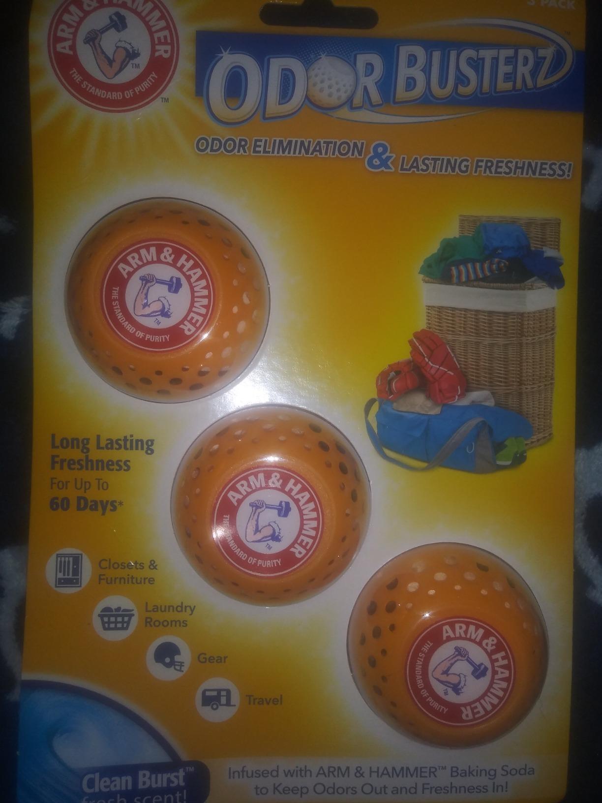 Arm & Hammer OdorBusterz Odor Eliminator Balls, Clean Burst, 6 Count - Baking Soda Odor Control for Closets, Drawers, Hampers & Small Spaces customer photo 1