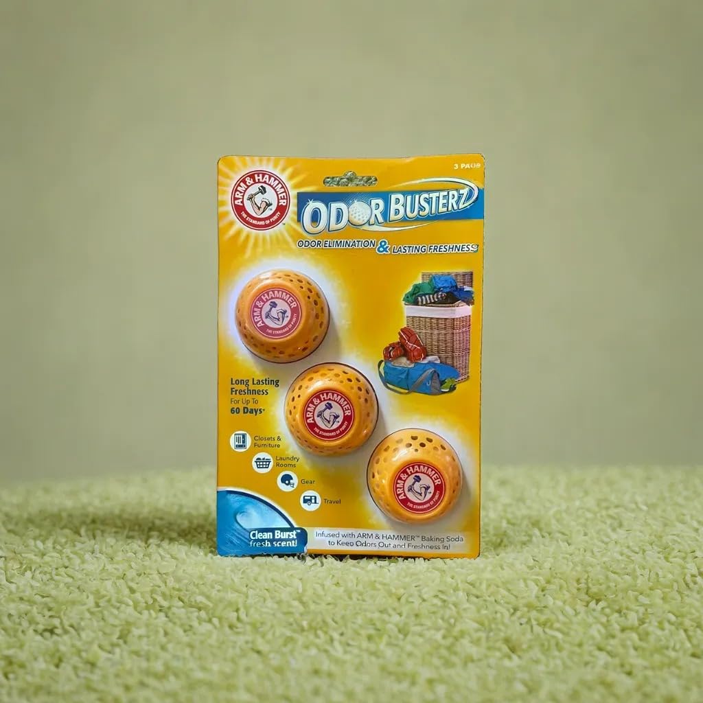 Arm & Hammer OdorBusterz Odor Eliminator Balls, Clean Burst, 6 Count - Baking Soda Odor Control for Closets, Drawers, Hampers & Small Spaces customer photo 2