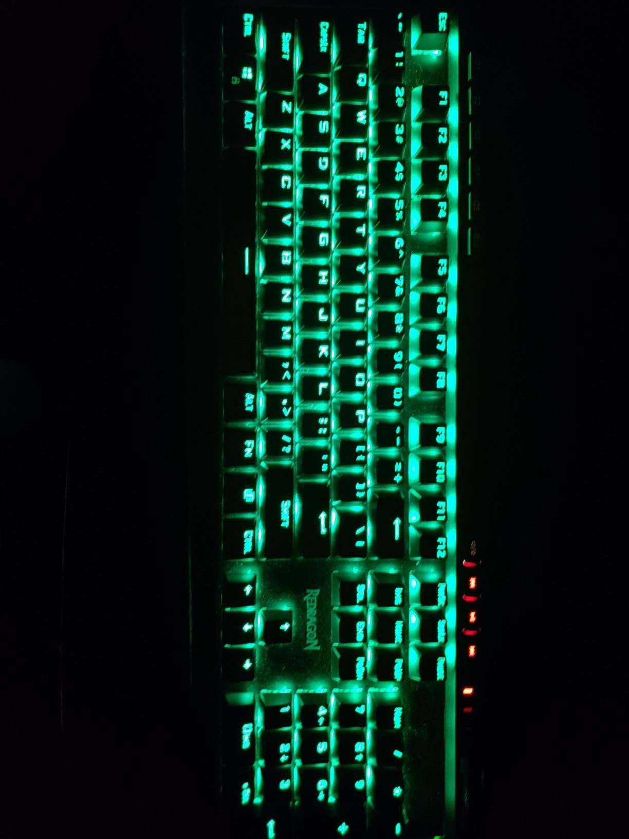 Redragon K580 Wired RGB Mechanical Gaming Keyboard, Macro Key & Media Wheel | 5 On-Board Keybinding Buttons for MMO MOBA Games, Dedicated Media Controls, Classic Tactile Blue Switch for Hype Typing Feel customer photo 1