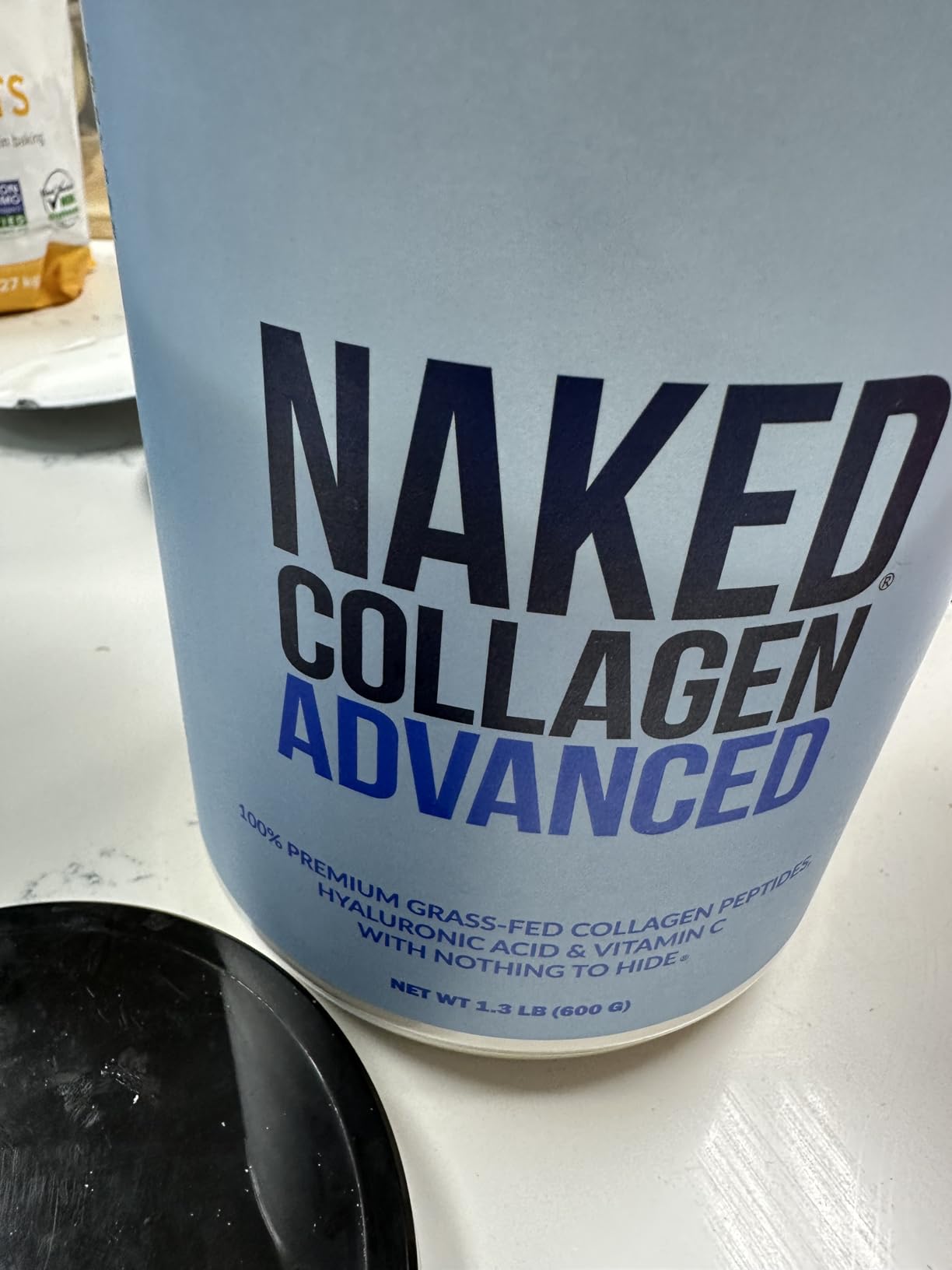 NAKED Collagen Peptides Protein Powder, 60 Servings, Pasture-Raised, Unflavored Grass-Fed Hydrolyzed Collagen Supplement, NSF Certified, Paleo Friendly, Non-GMO, Keto, Gluten Free, 20oz customer photo 1