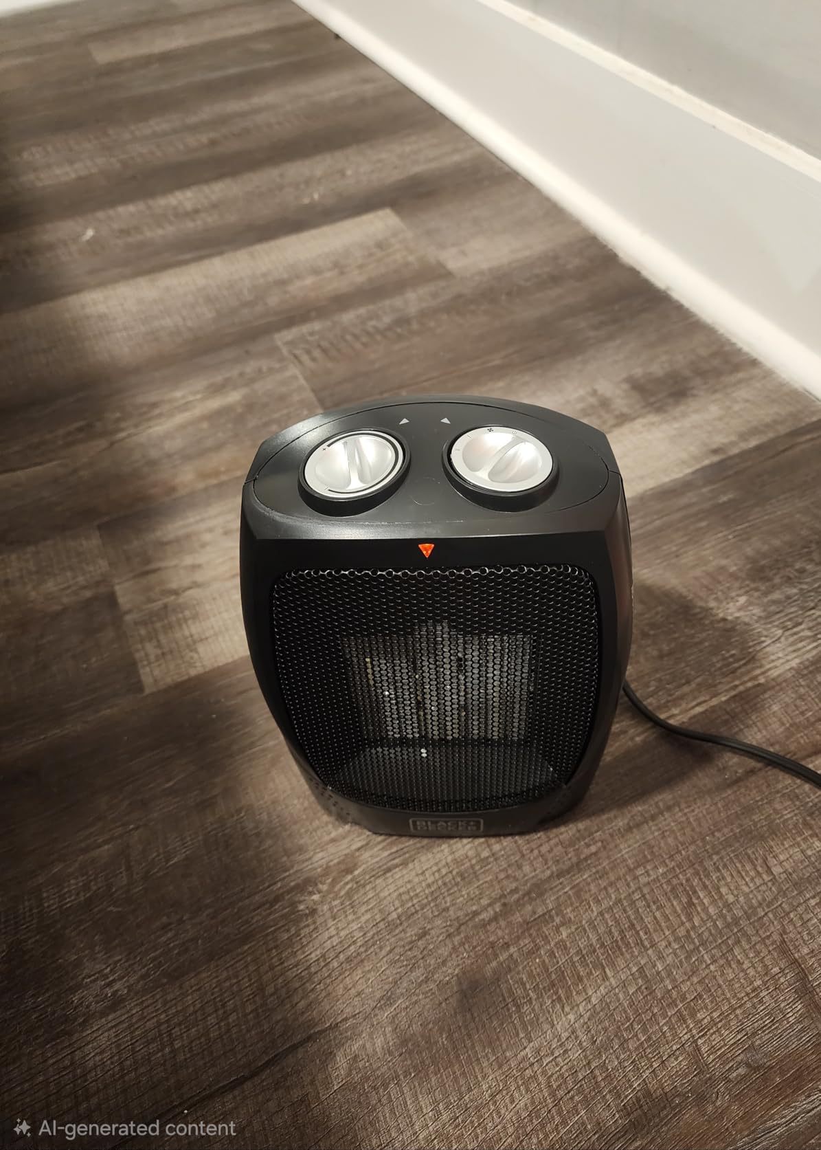 BLACK+DECKER Personal Ceramic Heater, 1500 Watts, BHDC201, Black | Space Heater for Office Desk, Home Office & Personal Use Desk, 2 Heat & Fan Only Settings, Adjustable Thermostat customer photo 1