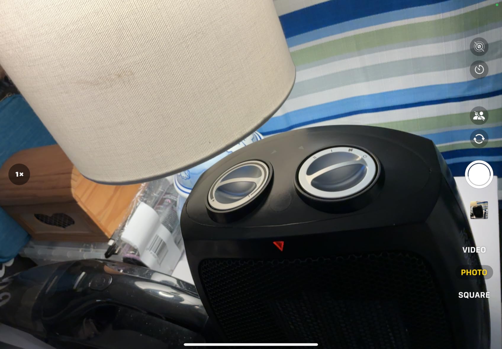 BLACK+DECKER Personal Ceramic Heater, 1500 Watts, BHDC201, Black | Space Heater for Office Desk, Home Office & Personal Use Desk, 2 Heat & Fan Only Settings, Adjustable Thermostat customer photo 2