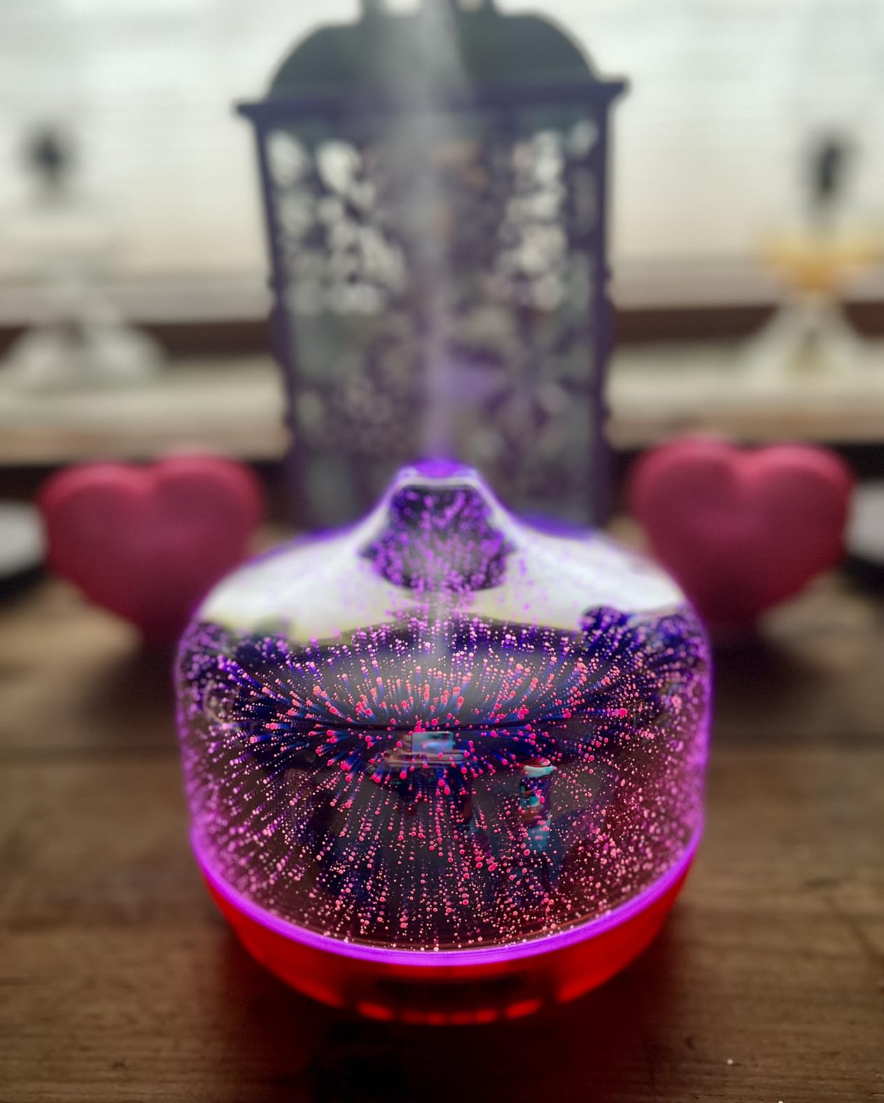 Porseme 500ml Glass Essential Oil Diffuser Aromatherapy Ultrasonic Cool Mist Humidifier 15-21 Running Hours Waterless Auto-Off Air Diffusers for Sleeping Yoga Working Spa(Silver) customer photo 1