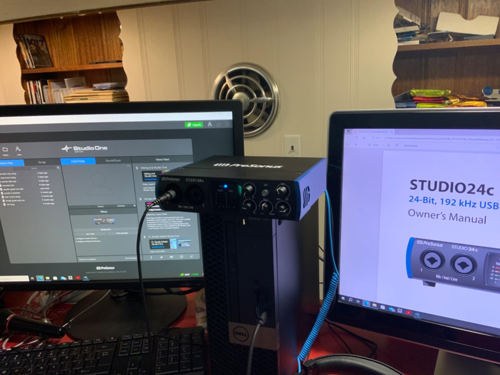 PreSonus Studio 24c 2x2, 192 kHz, USB Audio Interface with Studio One DAW Recording Software customer photo 1