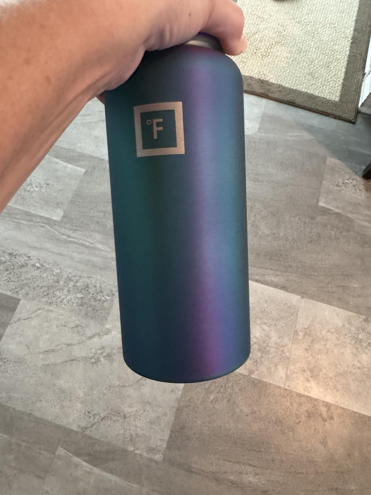 IRON °FLASK 32 oz Wide Mouth Water Bottle with 3 Lids | Insulated Stainless Steel Sports Water Bottle with 3 Leakproof Lids - BPA Free, Cold 24 Hrs, Sweat Free (Midnight Black) customer photo 2