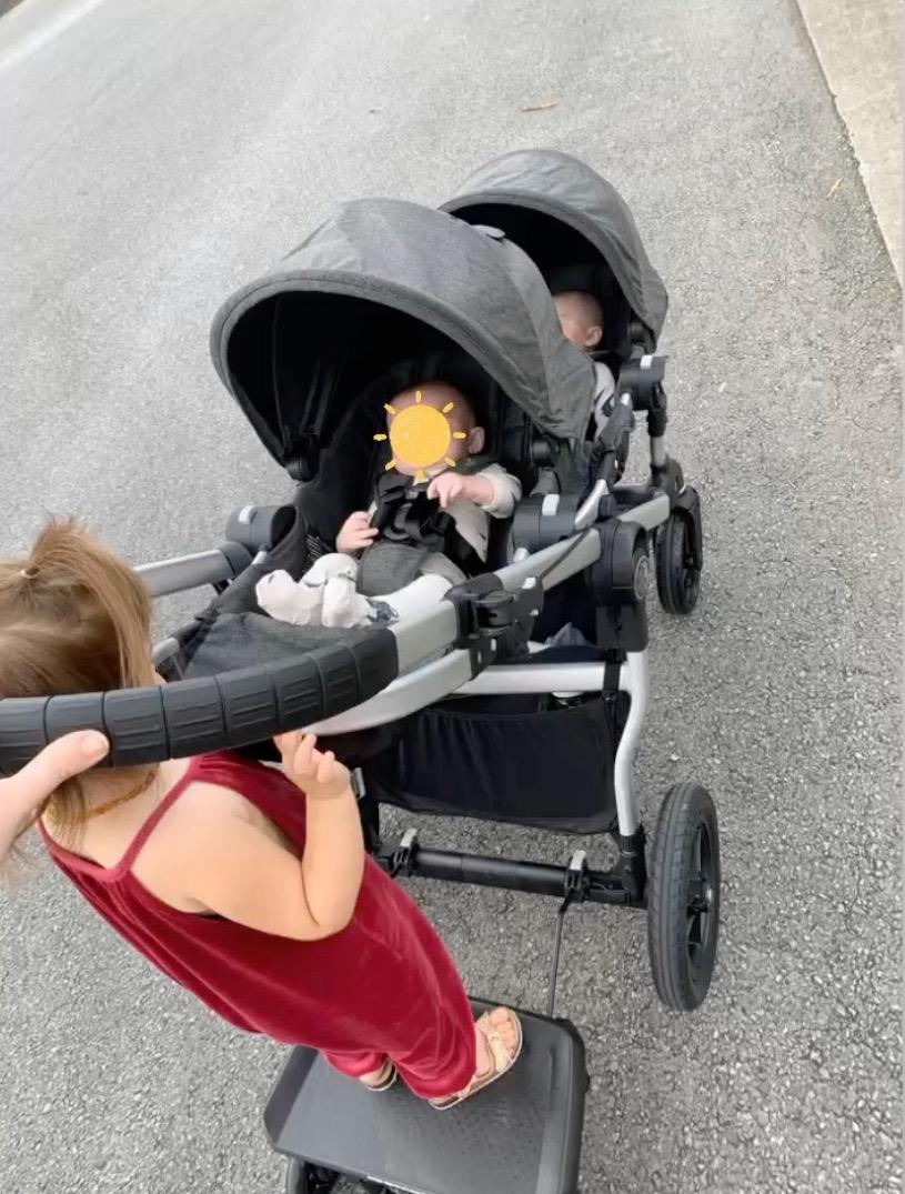 Baby Jogger City Select Double Stroller, Baby Stroller with 16 Ways to Ride, Included Second Seat, Quick Fold Stroller, Jet customer photo 2