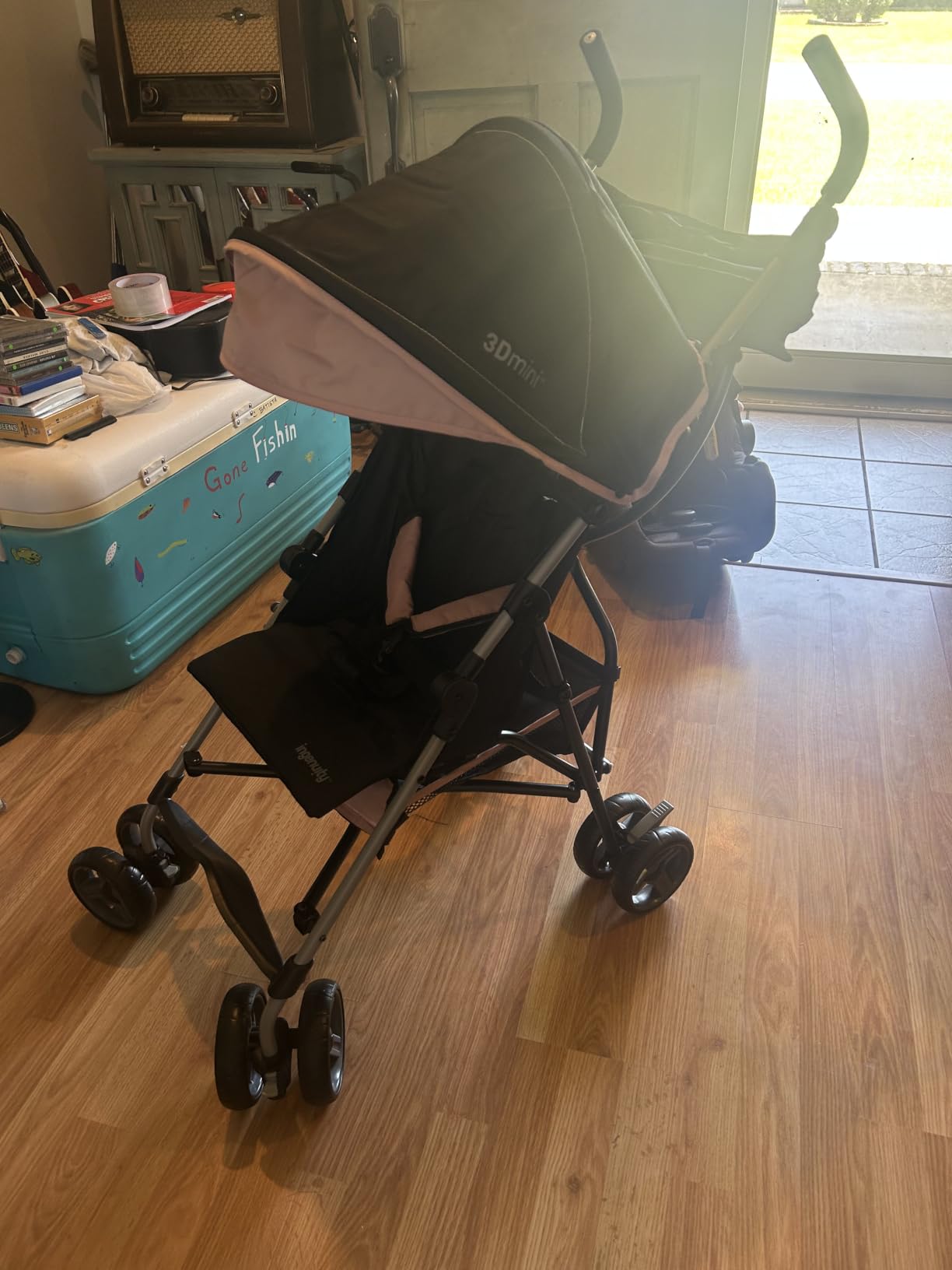 Ingenuity 3D Mini Convenience Stroller - Lightweight Stroller with Compact Fold, Multi-Position Recline, Canopy with Pop Out Sun Visor and More - Umbrella Stroller for Travel and More, Gray customer photo 2
