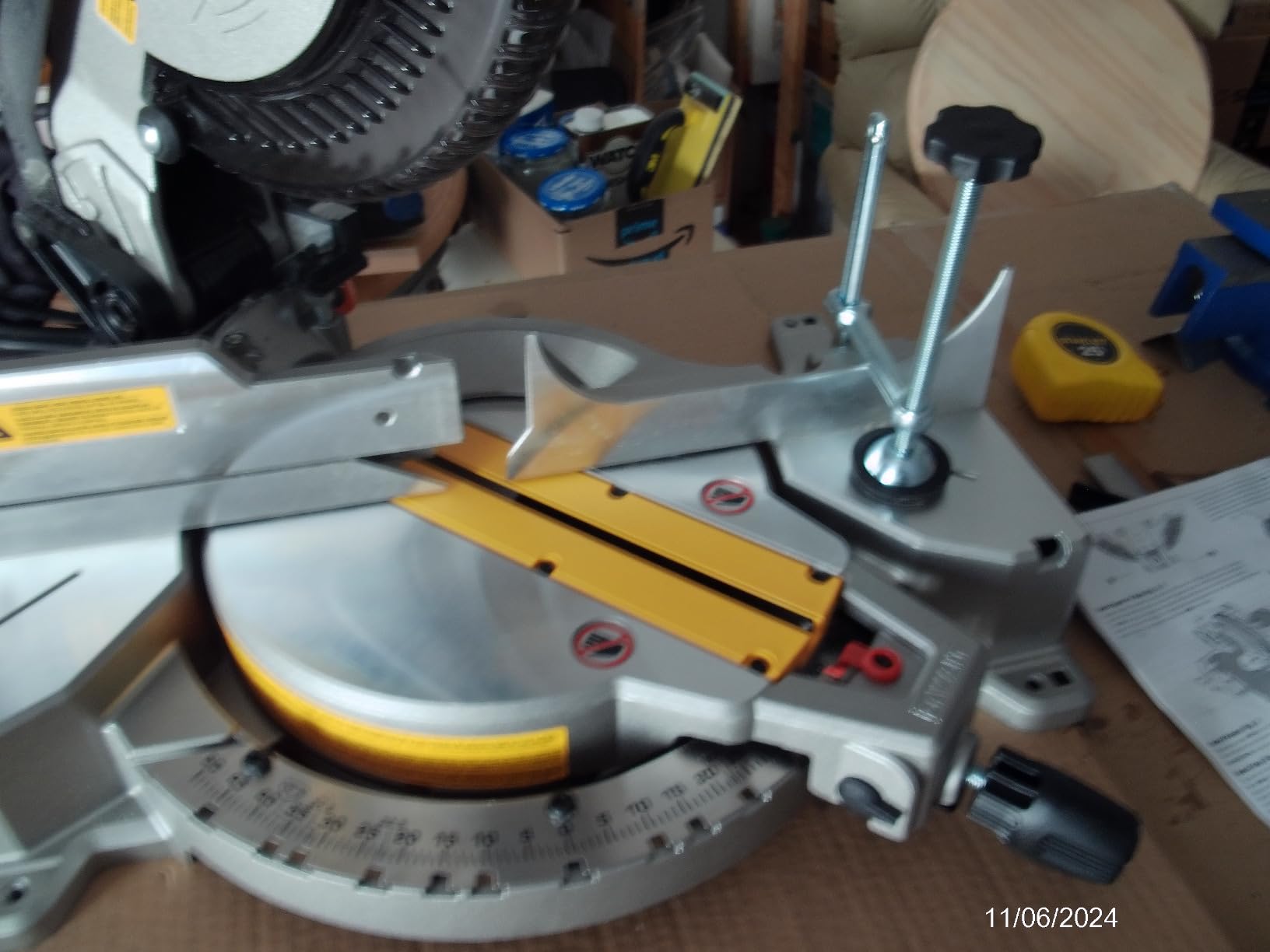 DEWALT Miter Saw, Single Bevel, Compound, 10-Inch, 15-Amp (DWS713) customer photo 2
