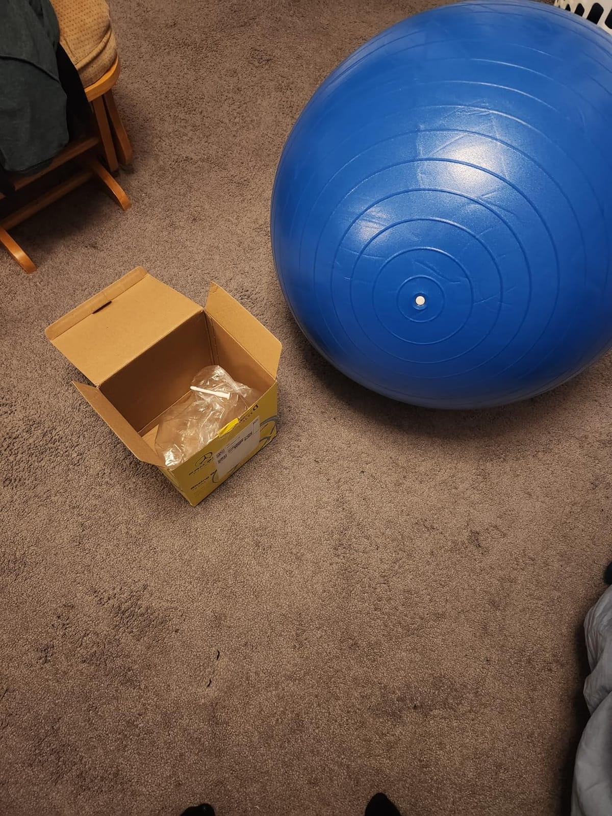 ProBody Pilates Yoga Ball Chair, Exercise Ball Chair with Base or Stand for Home Office Desk Sitting or Workout, 65cm Antiburst Balance & Stability Ball Seat, Large Gym Ball for Back, Abs customer photo 2