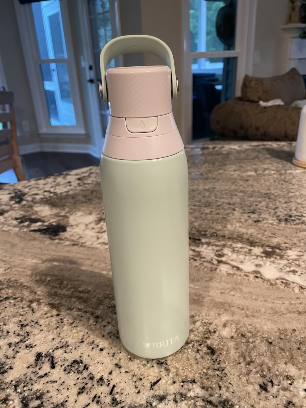 Brita Stainless Steel Premium Filtering Water Bottle, BPA-Free, Reusable, Insulated, Replaces 300 Plastic Water Bottles, Filter Lasts 2 Months or 40 Gallons, Includes 1 Filter, Glacier - 20 oz customer photo 2