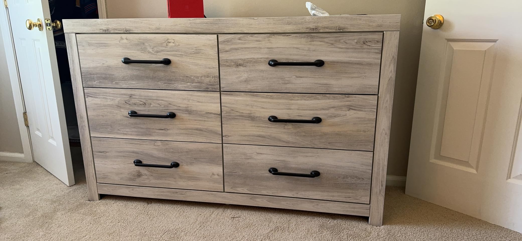 Signature Design by Ashley Rustic 6 Drawer Bedroom Dresser, Drystan customer photo 2