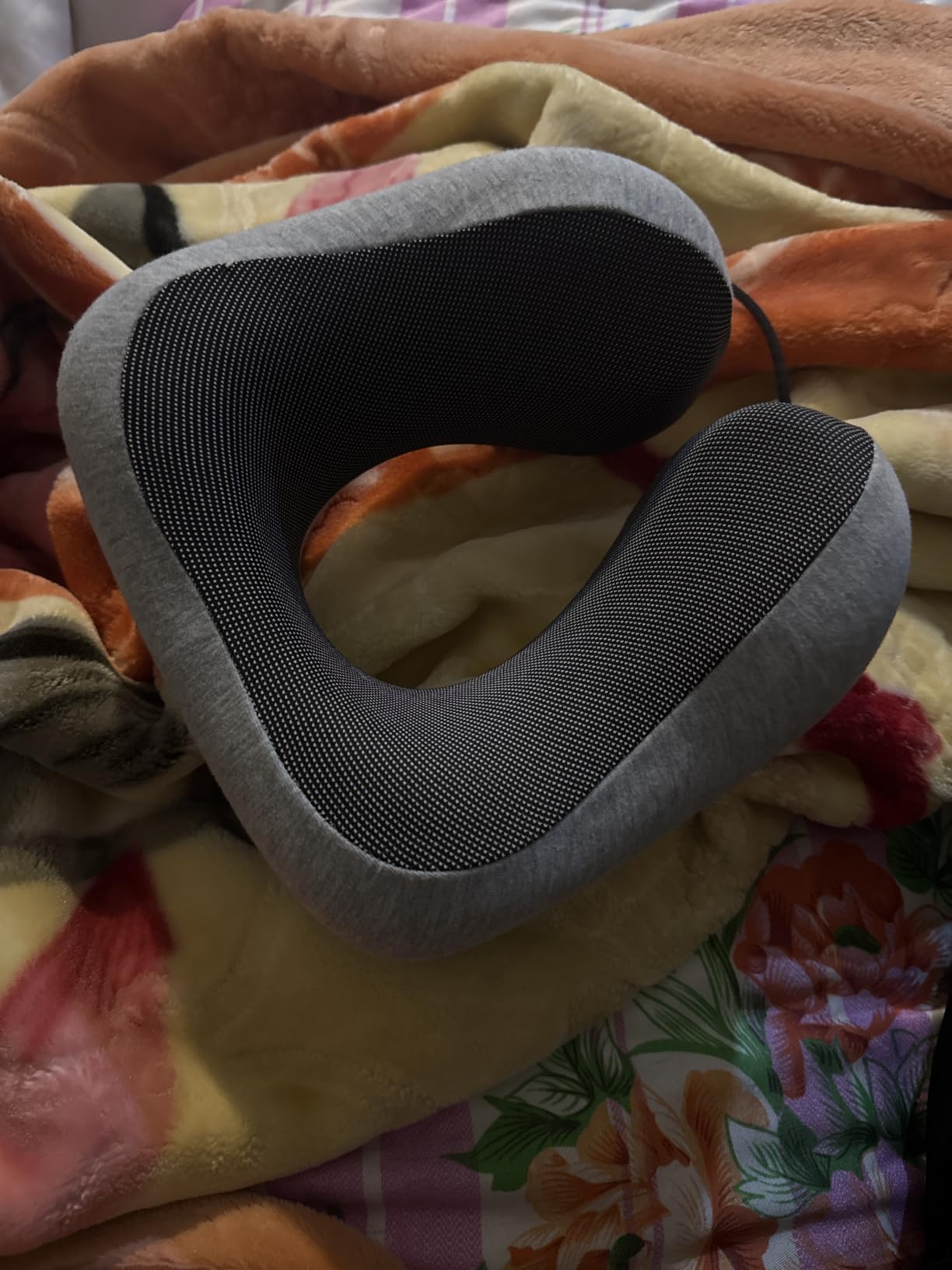 Neck Pillow for Traveling, Upgraded Travel Neck Pillow for Airplane 100% Pure Memory Foam Travel Pillow for Flight Headrest Sleep, Portable Plane Accessories, Light Grey customer photo 2