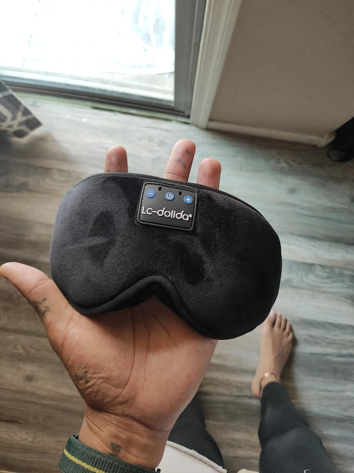 LC-dolida Sleep Headphones 3D Sleep Mask Bluetooth Wireless Music Eye Mask customer photo 1