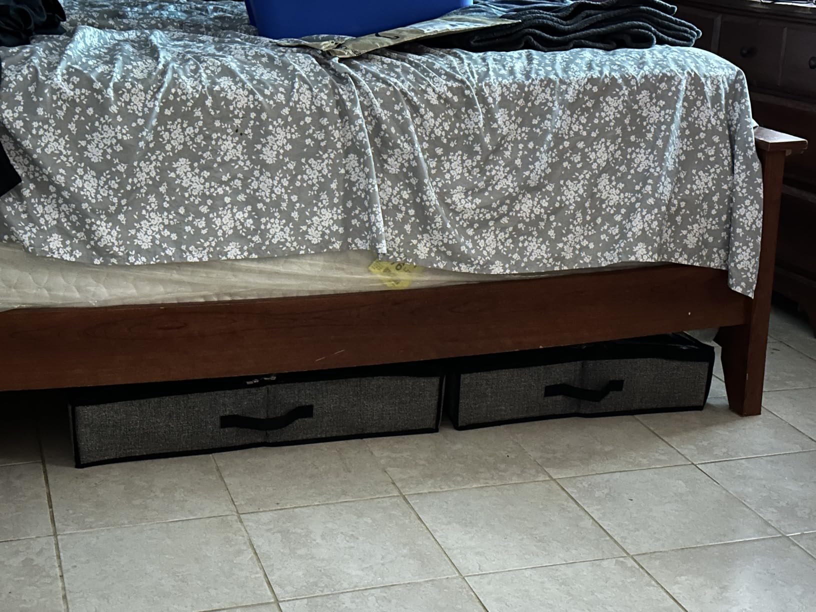Onlyeasy Sturdy Under Bed Shoe Storage Organizer, Set of 2, Fit 12 to 24 Pairs, Underbed Shoes Closet Storage Solution with Clear Window, Breathable, L29.3 x W23.6 x H5.9, Linen-like Black, MXAUBSB2P customer photo 2