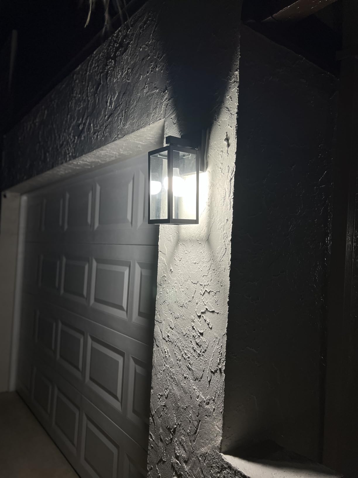 MAXvolador Outdoor Wall Light Fixtures, Exterior Waterproof Wall Lanterns | Black Porch Wall Lights, Anti-Rust, E26 Socket, Clear Glass Outside Wall Mount Sconces, Front Door Lighting for Patio, 2 Pack customer photo 2