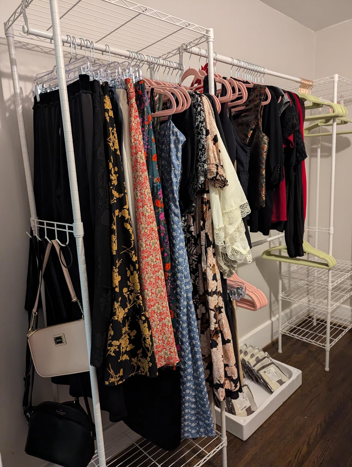 VIPEK V2 Heavy Duty Clothes Rack, Portable Metal Closet System, Black | Freestanding Wardrobe with 4 Tiers Adjustable Wire Shelving & 3 Hanging Rods, Max Load 700LBS customer photo 2