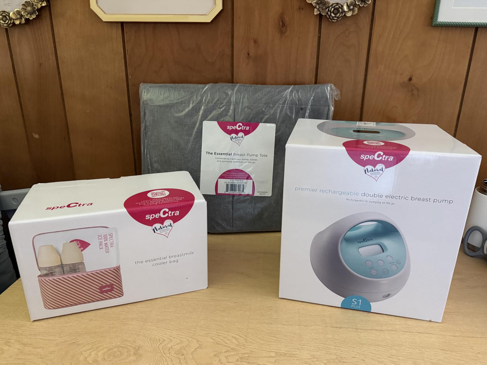 Spectra Baby S1 Plus Premier Portable Rechargeable Electric Breast Pump with Tote Bag, Breast Milk Bottles and Cooler customer photo 1