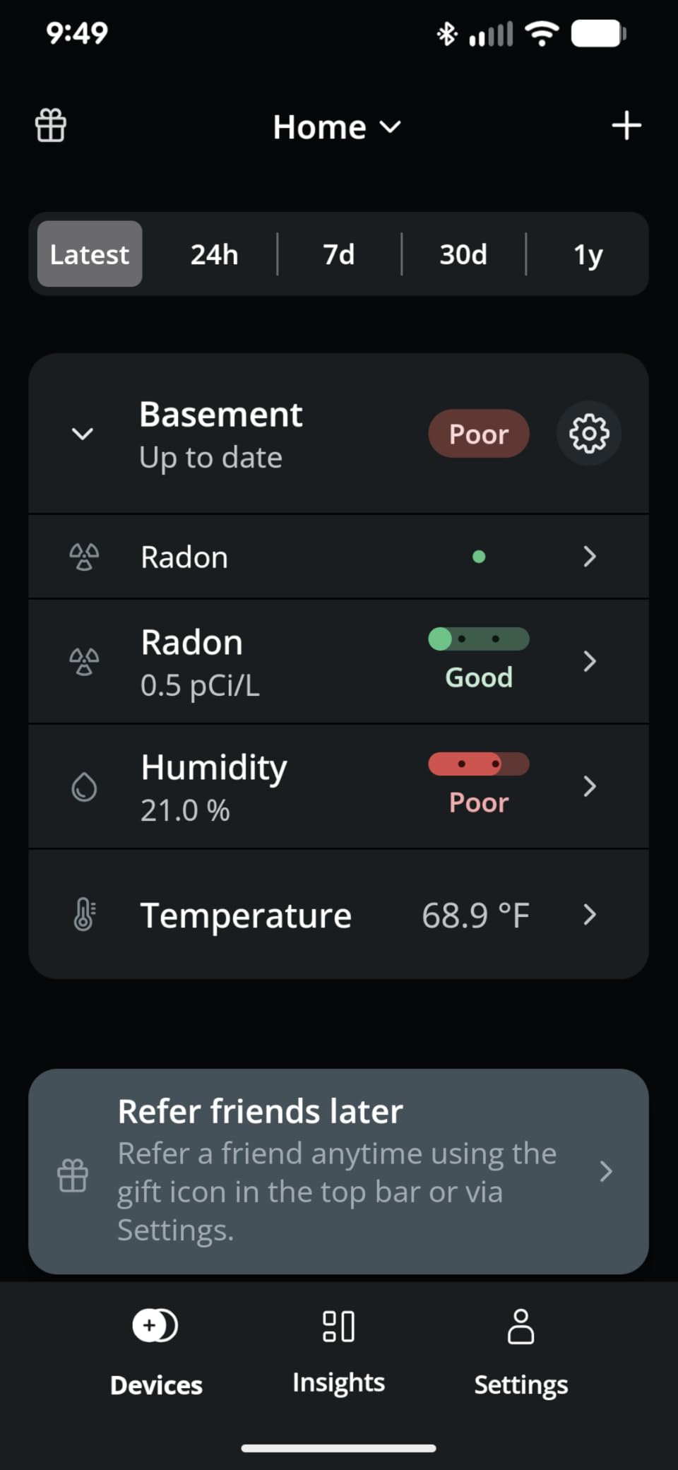 Airthings 2950 Wave Radon - Smart Radon Detector with Humidity & Temperature Sensor - Easy-to-Use - Accurate - No Lab Fees - Battery Operated - Free App customer photo 1