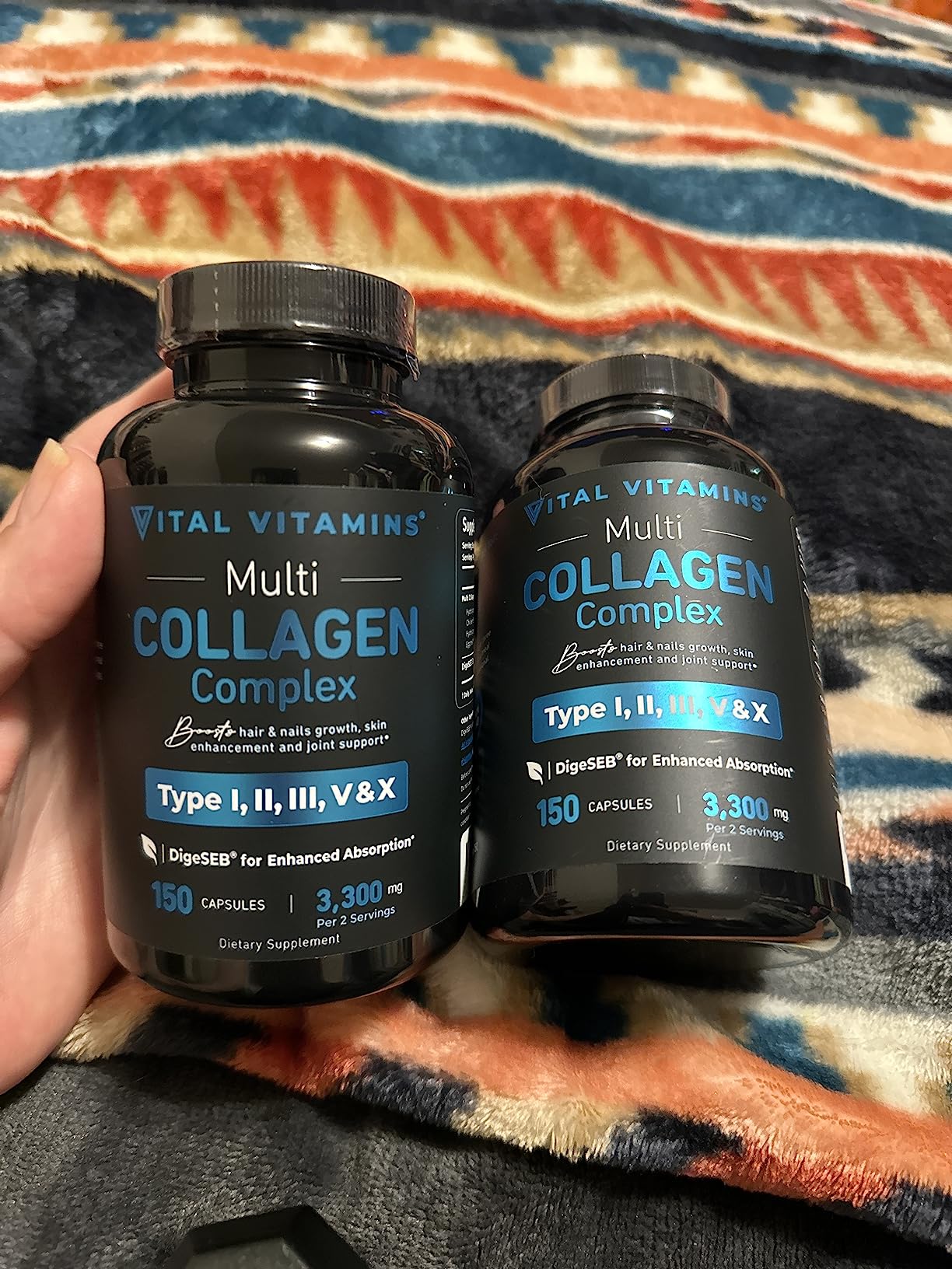 Vital Vitamins Multi Collagen Peptides Capsules for Women & Men - Type I, II, III, V, X Collagen Supplements - Grass-Fed, Non-GMO - 150 Pills customer photo 1