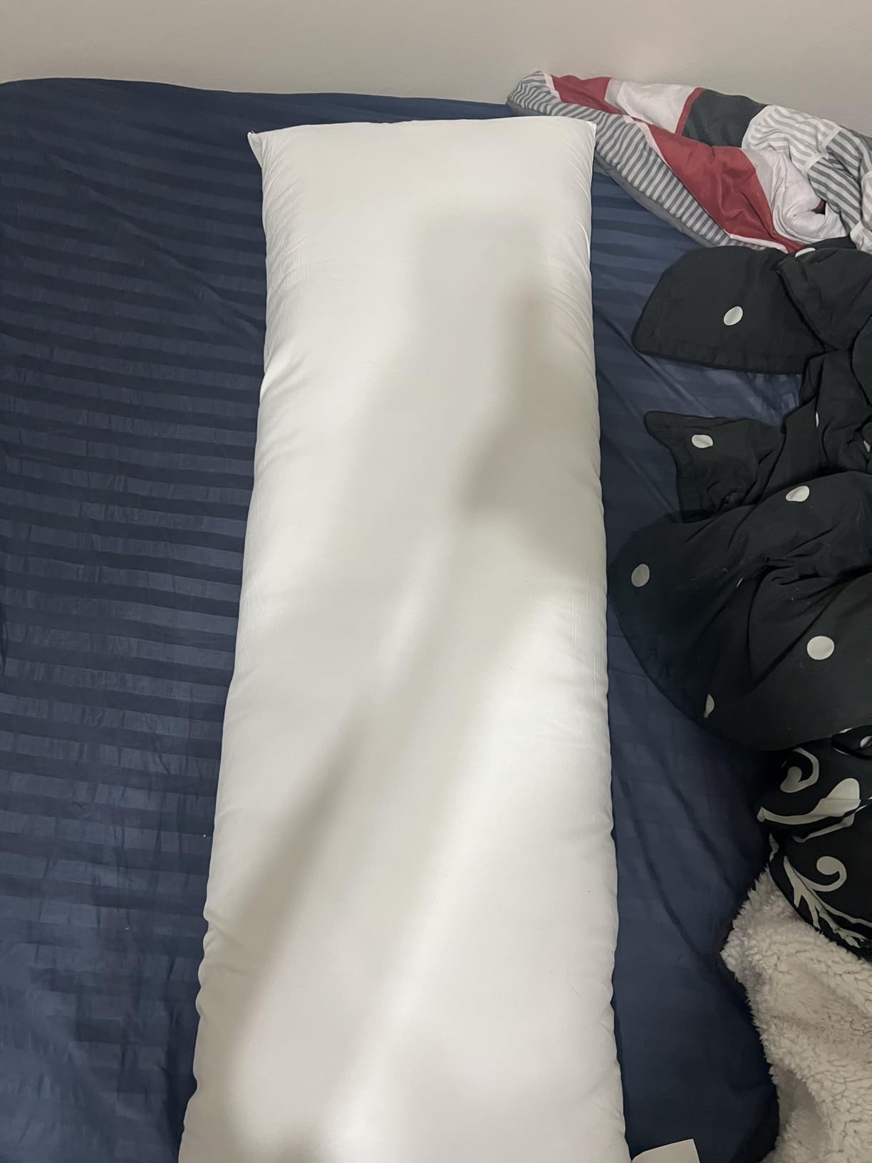 DOWNCOOL Large Body Pillow Insert- Breathable Full Body Pillow for Side Sleeper - Soft Long Bed Pillow for Adults - 20 x 54 inch (White) customer photo 1