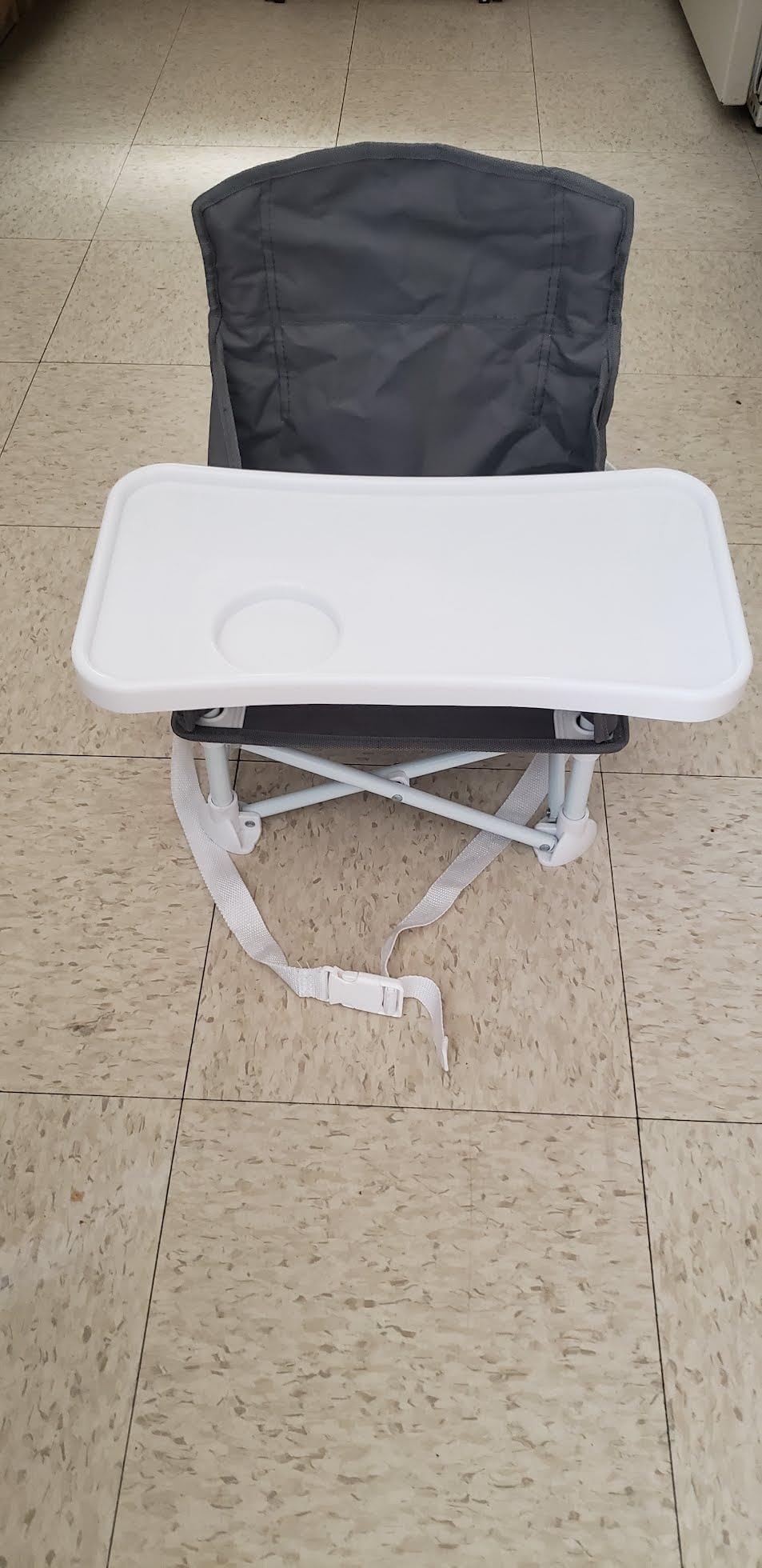 Regalo My Chair 2-in-1 Baby High Chair & Portable Travel Booster Seat, High Chair for Babies & Toddlers, Oversized Tray with Cup Holder, Gray customer photo 1