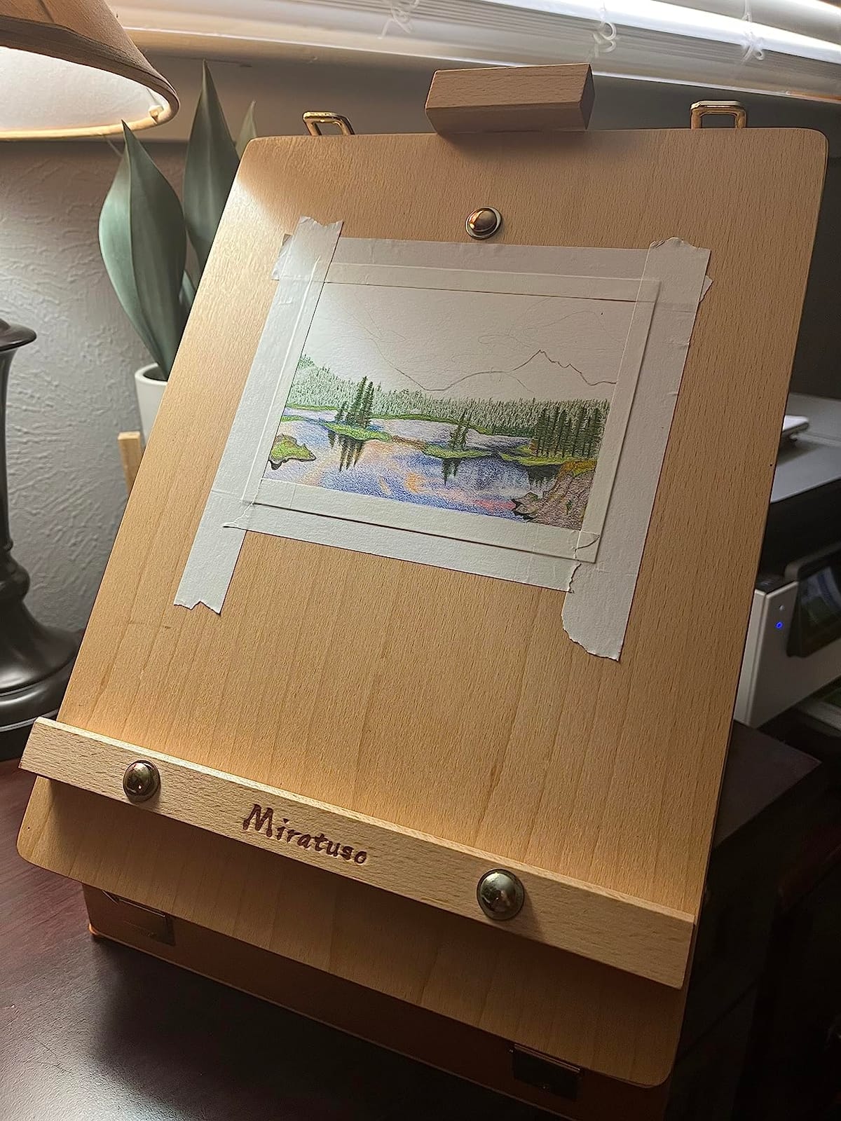 Tabletop Art Easel for Painting, Wooden Sketchbox, Portable Desktop Easel | Portable Art Easel for Beginners Professionals, Adjustable Height, Storage Compartments, Gift for Student Artist Beginner customer photo 2