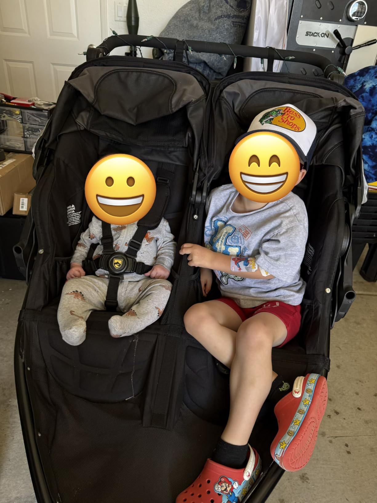 BOB Gear Revolution Flex 3.0 Duallie Jogging Stroller, Graphite Black, Versatile Double Jogger Stroller, All Terrain Stroller With Advanced Suspension and Air-Filled Tires, Car Seat Compatible customer photo 1