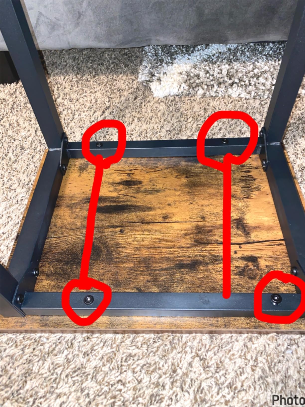 HOOBRO Bar Table and Chairs Set, 47.2