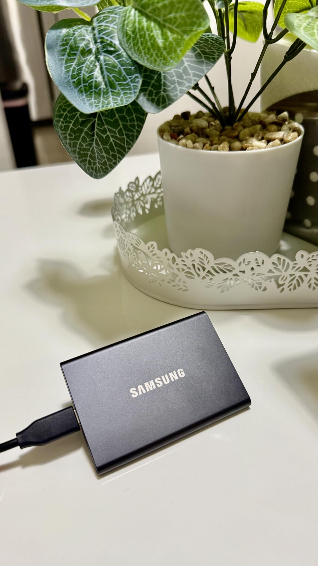 Samsung T7 Portable SSD 1TB Titan Gray, USB 3.2 Gen 2, Up to 1,050MB/s | Reliable External Solid State Drive Storage for Gaming, Students, Professionals (MU-PC1T0T/AM) customer photo 2