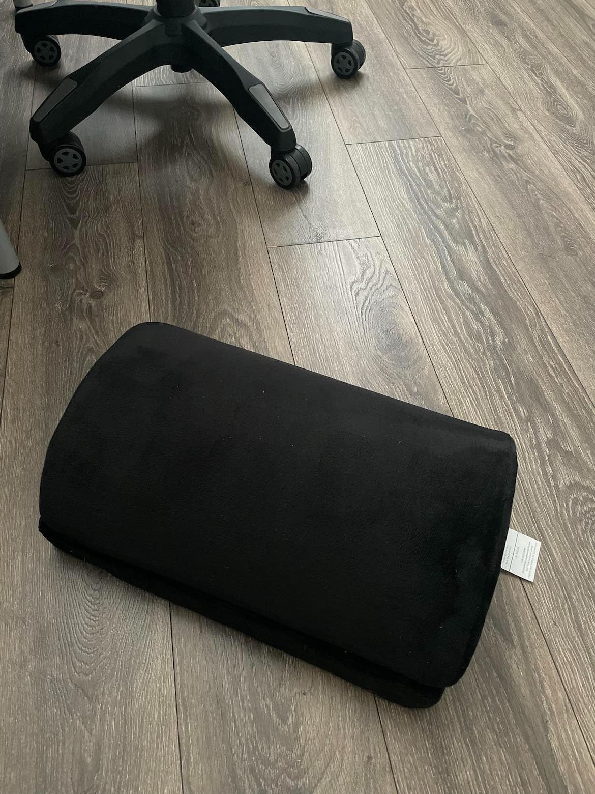 ComfiLife Foot Rest for Under Desk at Work - Adjustable Height Memory Foam Foot Stool for Under Desk, Office Chair & Gaming Chair - Ergonomic Footrest for Back & Hip Pain Relief (Black) customer photo 1