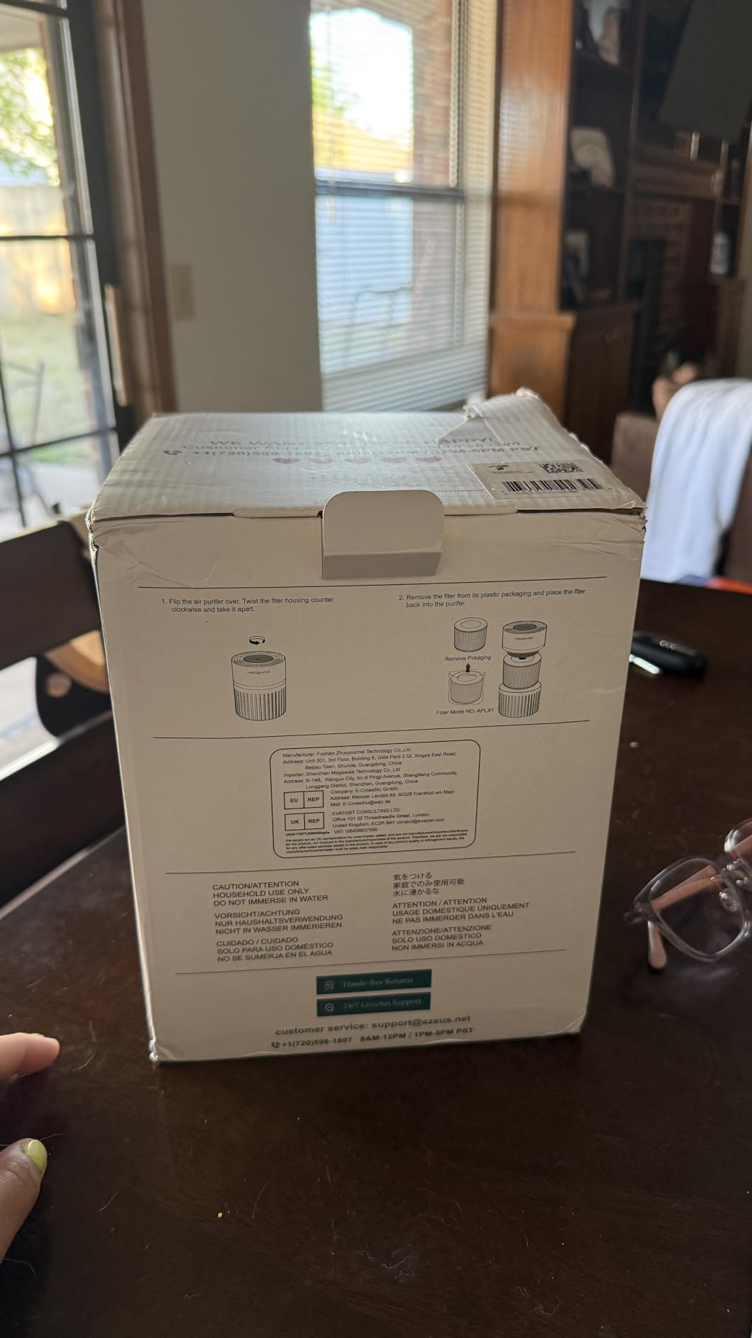 MEGAWISE Portable Air Purifier, H13 True HEPA 3-in-1 Filter, 99.97% 0.3 Micron Filtration, Dust Smoke Pet Dander, Ozone Free, Ultra-Quiet 24dB, Small Tabletop Air Cleaner for Bedroom Home Office customer photo 1