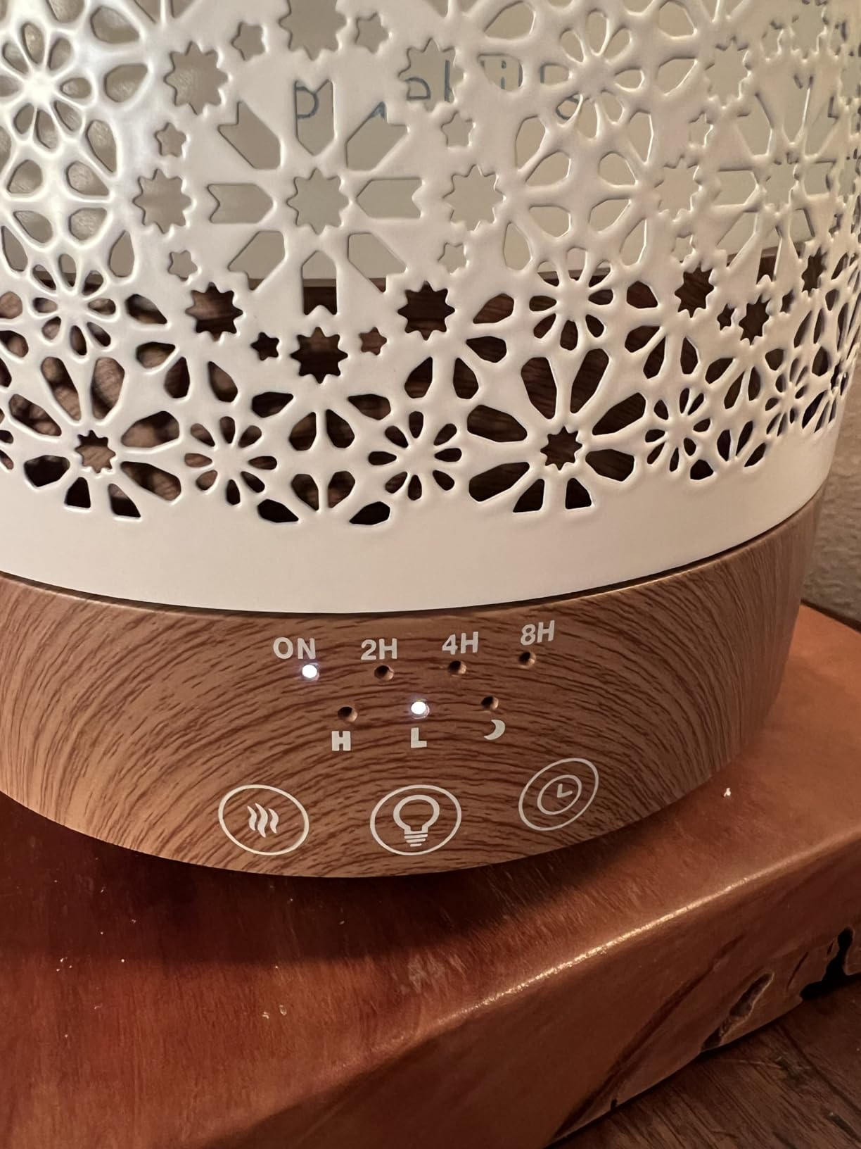 BlueHills 2500 ML Premium XL Essential Oil Diffuser Decor Cover Dark Wood | Aroma Humidifier Diffuser Combo for Large Room, Long Run, LED Color Lights, High Mist, Timer, Night Mode, 2.5L Capacity F004 customer photo 1