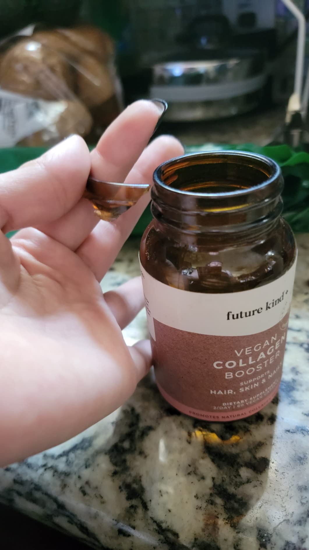 Future Kind Vegan Collagen Booster with Biotin & Vitamin C, 60ct | Supports Collagen Production, Biotin and Vitamin C, Glass Bottle, Vegan Collagen Supplement customer photo 2