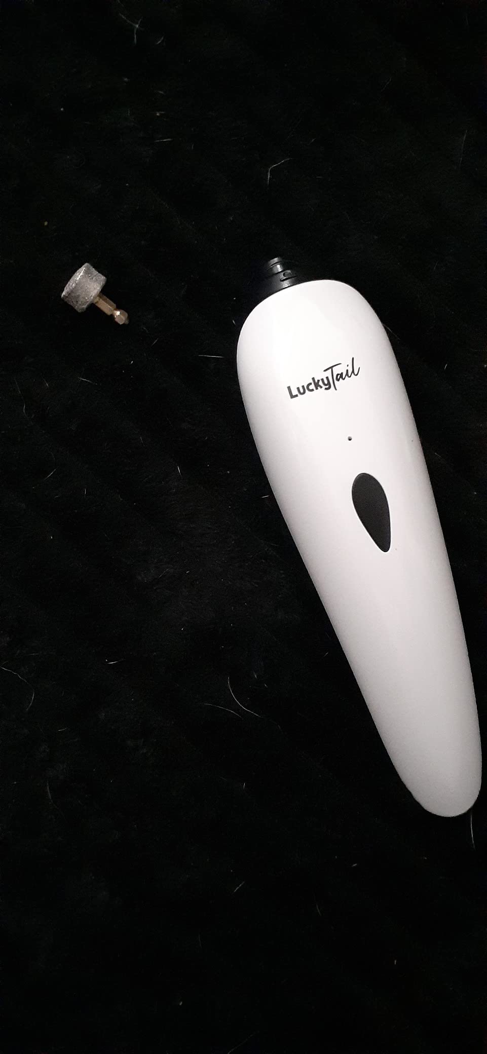 LuckyTail Pet Nail Grinder for Dogs and Cats - Super Quiet and Low Vibration Electric Dog Nail Grinder with 2 LED Lights - USB Rechargeable and Cordless - 2 Speeds - Small to Large Pets customer photo 1