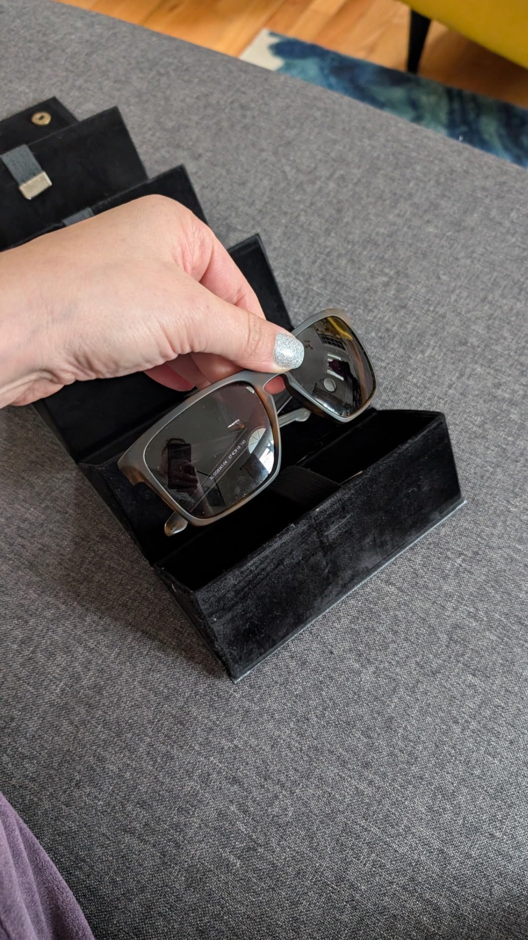 Longjet Sunglasses Organizer Travel Glasses Case Eyeglasses Storage Box | Foldable 5 Slots Hanging Eyewear Holder for Multiple Pairs Eye Glasses customer photo 1