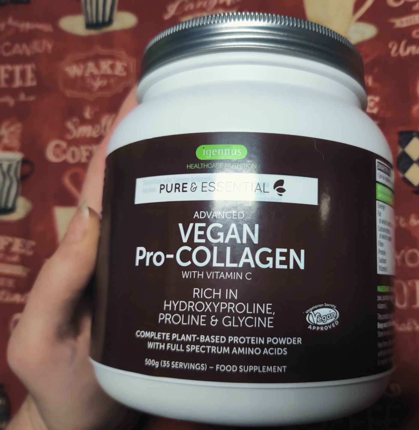 Igennus Vegan Collagen Peptide Powder, 35 Servings, Non GMO | Enhanced with Glycine, Proline & Hydroxyproline & Cofactor Vitamin C, Complete Vegetarian Plant Based Collagen Powder Booster customer photo 2