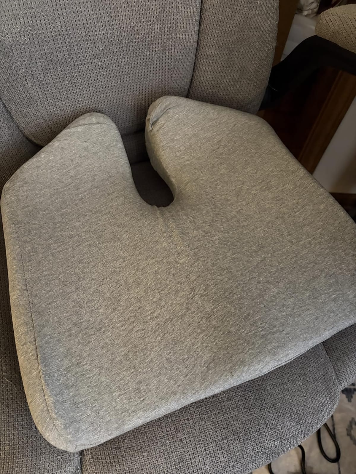 C CUSHION LAB Patented Pressure Relief Seat Cushion for Long Sitting Hours on Office/Home Chair, Car, Wheelchair - Extra-Dense Memory Foam for Hip, Tailbone, Coccyx, Sciatica - Wellness Green customer photo 2
