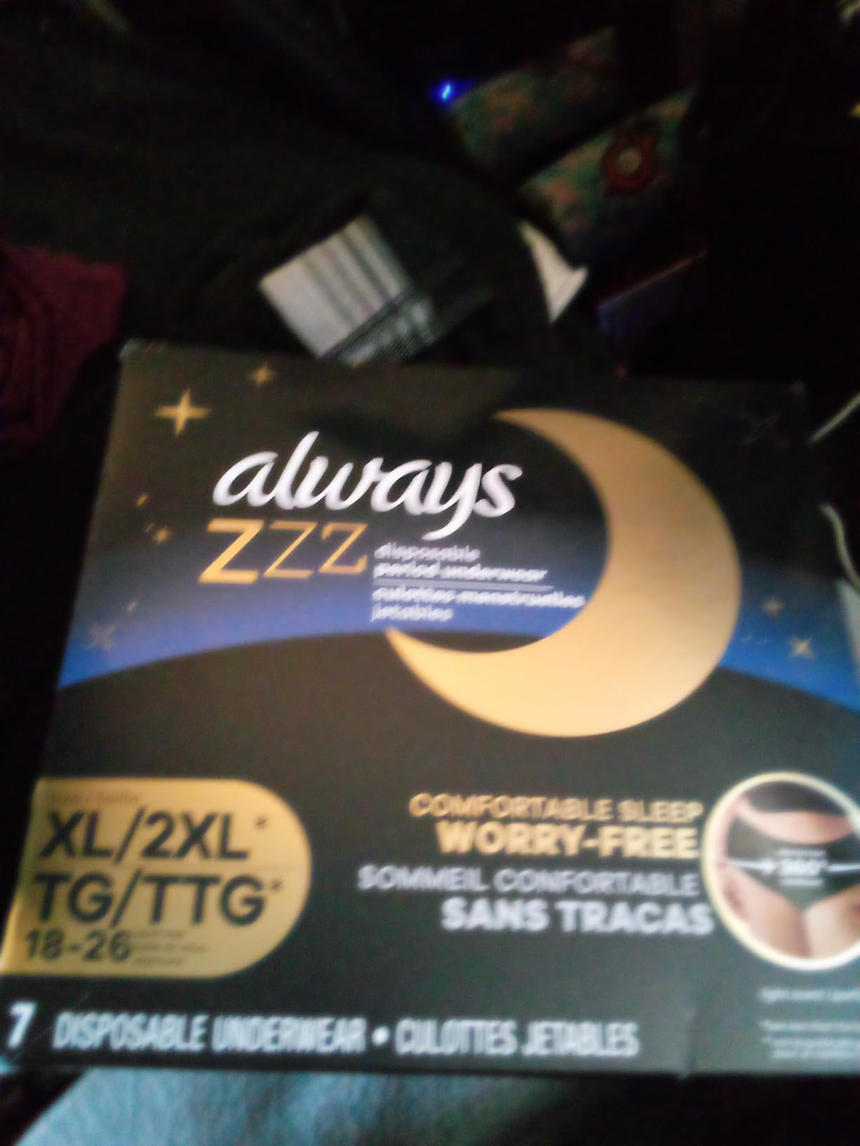 Always ZZZ Overnight Disposable Period Underwear for Women Small/Medium, 360° Coverage for Worry-Free Nights, 14 Count (2 Packs of 7) customer photo 2