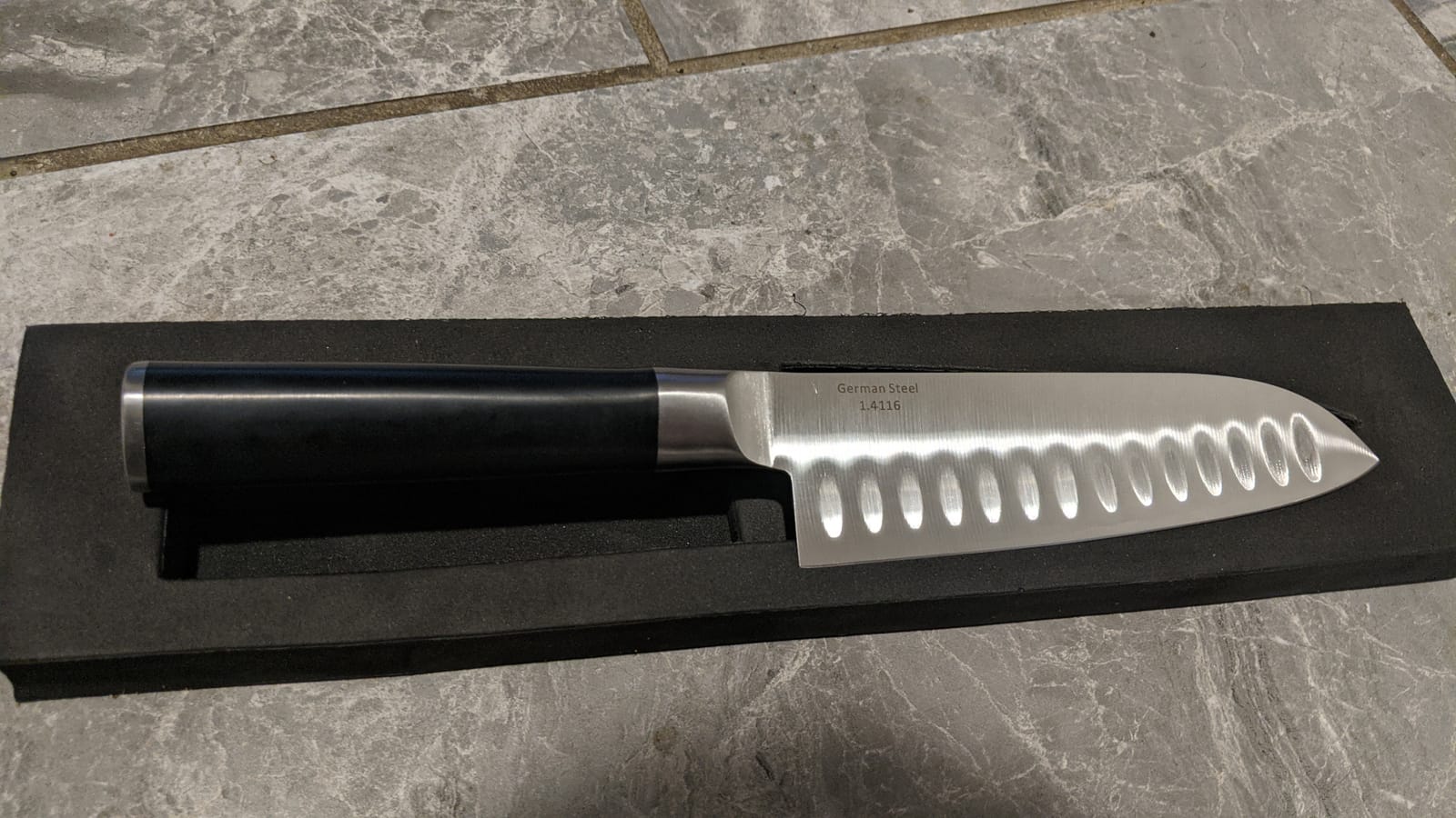Babish 6.5 Inch Santoku Knife High Carbon 1.4116 German Steel Kitchen Knife Razor Sharp Blade Durable Precision Cutlery for Slicing Dicing Chopping Vegetables Meat and Fish customer photo 1