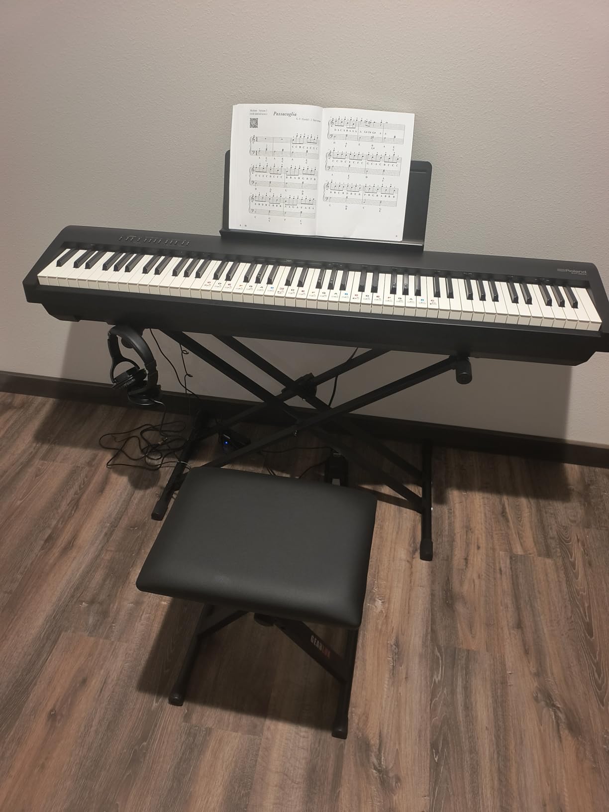 Roland FP-30X 88-Key Digital Piano - Black Bundle with Adjustable Stand, Bench, Sustain Pedal, Online Piano Lessons, Instructional DVD, and Austin Bazaar Polishing Cloth customer photo 2