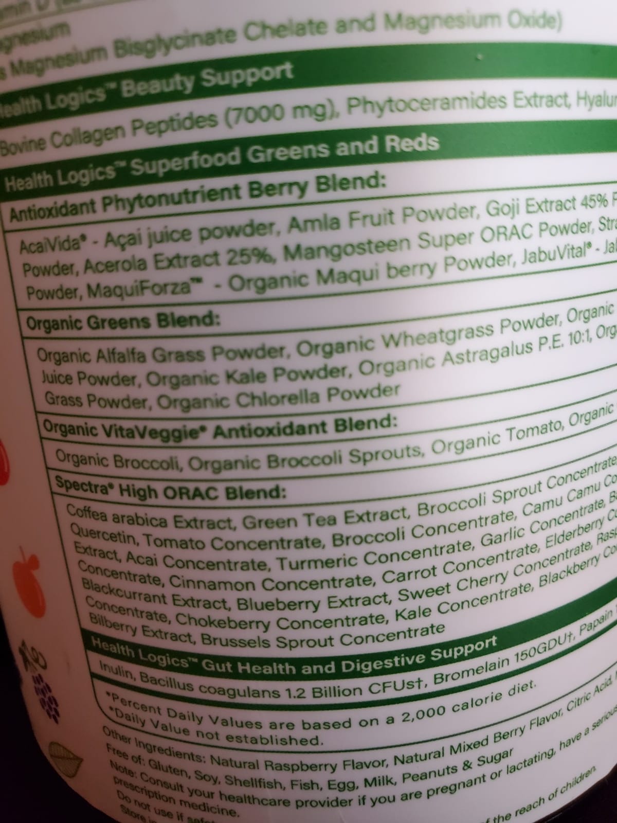 Health Logics Glowing Greens Superfood Powder with Collagen Peptides, Digestive Enzymes, Prebiotics and Probiotics - Antioxidant, Improve Wellness, Immune, Digestive and Gut Health Support customer photo 2