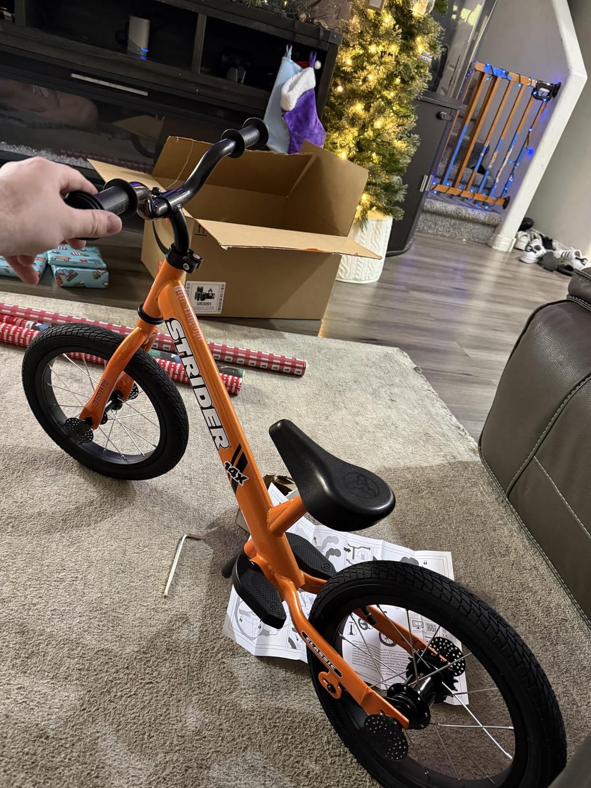 Strider 14x Classic Balance Bike for Kids Ages 3-6 Years, Tangerine | No Pedals, Balance Bike with Adjustable Seat and Handlebars, Lightweight Steel Frame, Can Convert into Pedal Bike customer photo 1