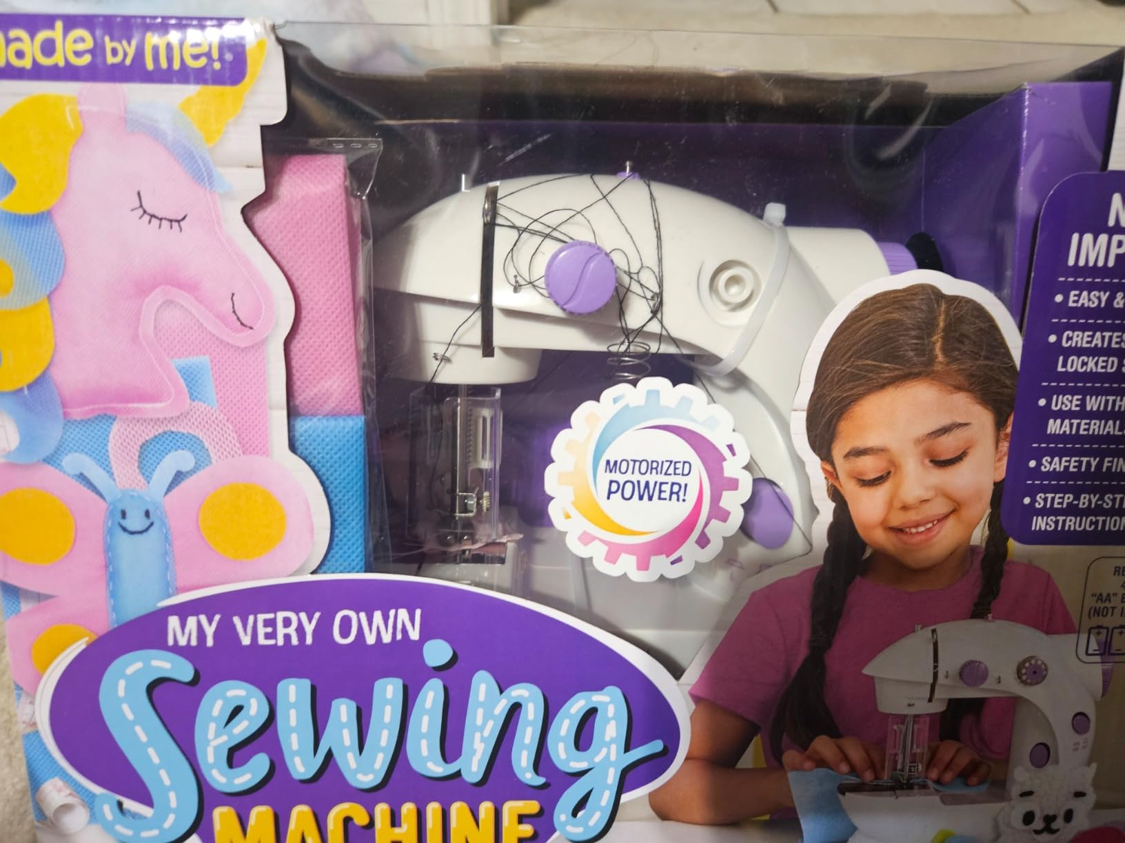 Made By Me My Very Own Sewing Machine for Beginner, Portable Battery Powered First Sewing Machine for Kids Ages 8+, Includes Fabric, Thread, Measuring Tape, & Stuffing customer photo 2