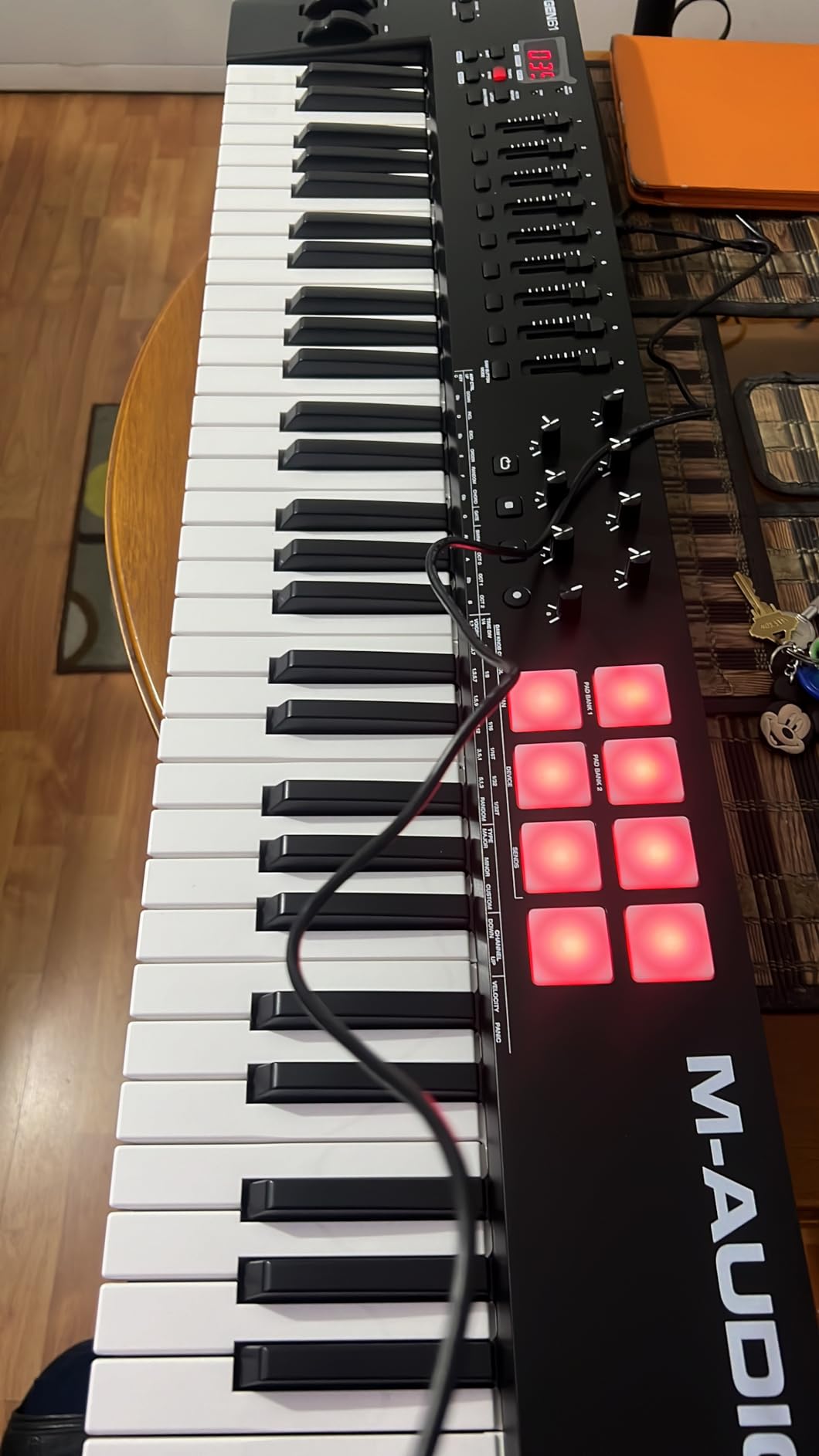M-AUDIO Oxygen 49 MKV USB MIDI Keyboard Controller | 49 Velocity-Sensitive Keys, 8 Beat Pads, 8 Knobs, 9 Faders, and Bundled DAW Recording Software, for Music Production customer photo 2