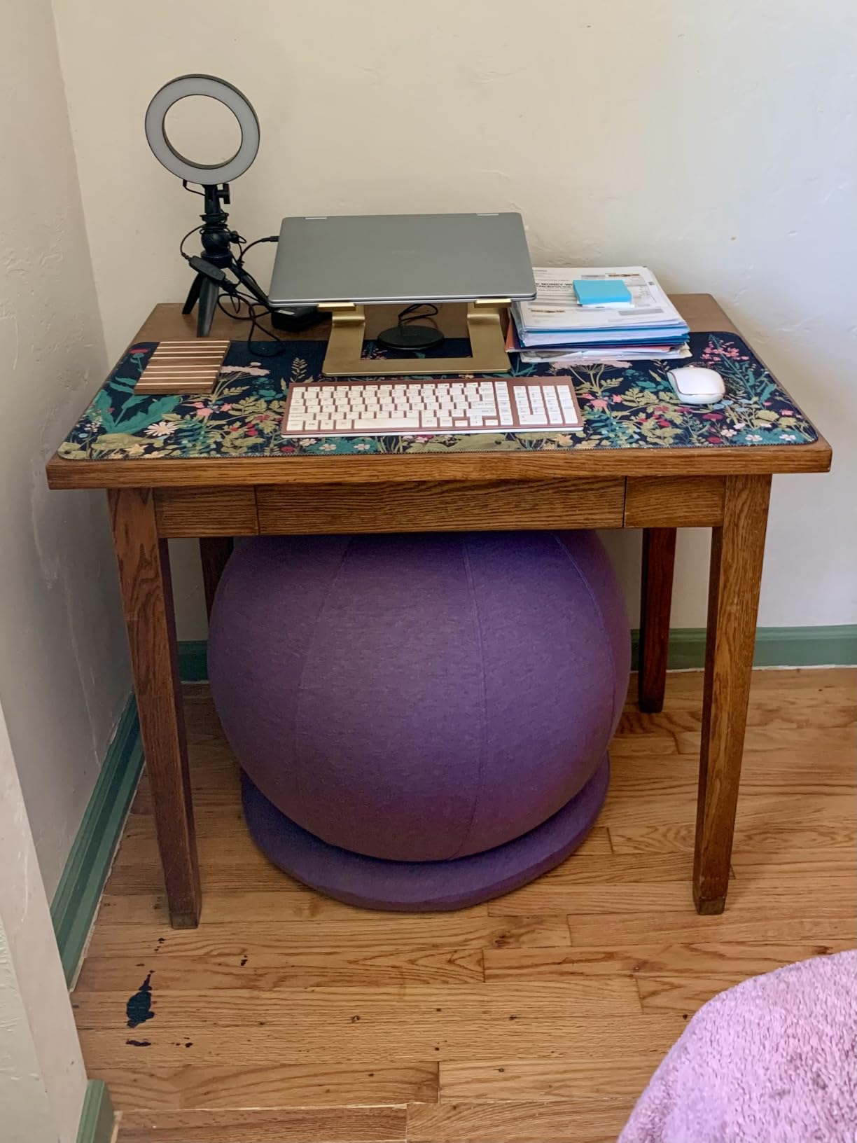 ProBalance Ball Chair, Yoga Ball Chair Exercise Ball Chair with Slipcover and Base for Home Office Desk, Birthing & Pregnancy, Stability Ball & Balance Ball Seat to Relieve Back Pain customer photo 1